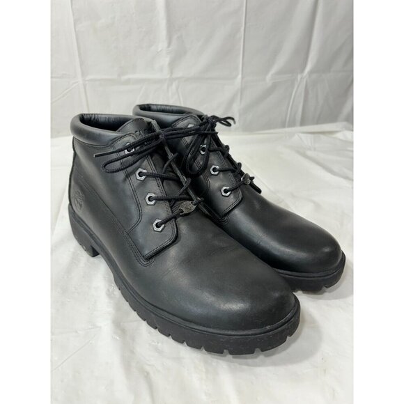 Timberland Womens Size 11M Nellie Premium Waterproof Black Leather Chukka Boots - Picture 1 of 14